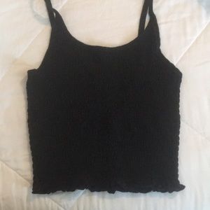Hollister Scrunch Tank in Black size small